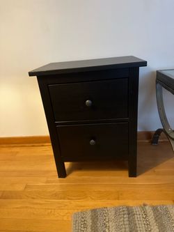Black wood night stand
