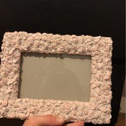 Pink Flowered Picture Frame