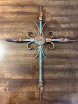 Vintage Wrought Iron Decorative Cross