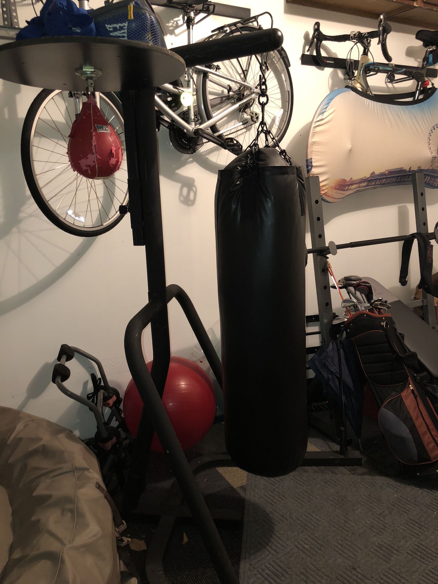TKO Boxing Stand 100lb Heavy and Speed Bag