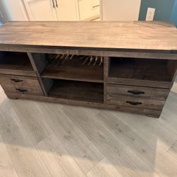 LG TV Stand with Fireplace Option – Good Condition 34219