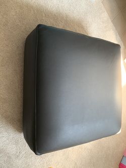 Leather ottoman