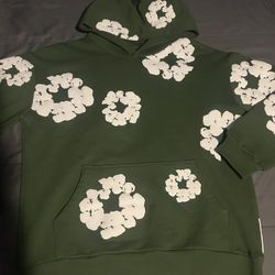 Green Denim Tear Hoodie