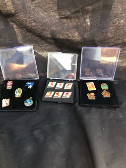 Olympics, San Diego zoo, souvenir pins, man cave