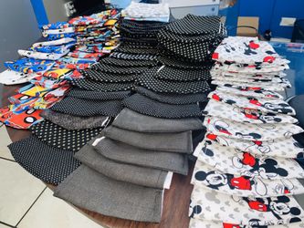 Face Mask 100% Cotton home made 2 layers with filter