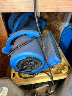 B-Air 1/4 HP Air Mover Blower Fan for Water Damage Restoration Carpet Dryer Floor Home and Plumbing Use in Blue