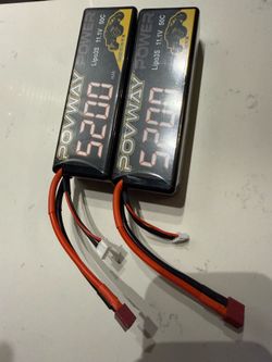 3S Lipo Battery 11.1V 50C 5200mAh Hardcase RC Battery with T Plug for RC Car Boat Truck Helicopter Airplane Racing Models RC Hobby - 2 Pack