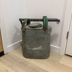Vintage Firefighter Water Pump Backpack 