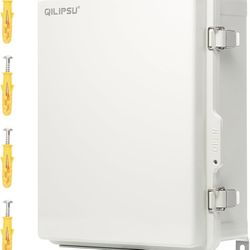 QILIPSU UL94-V0 Outdoor Electrical Box 16.4"x12.4"x7.1" Waterproof Junction Box Weatherproof PC/ABS Alloy Plastic IP66 Project Electric Enclosure Grey