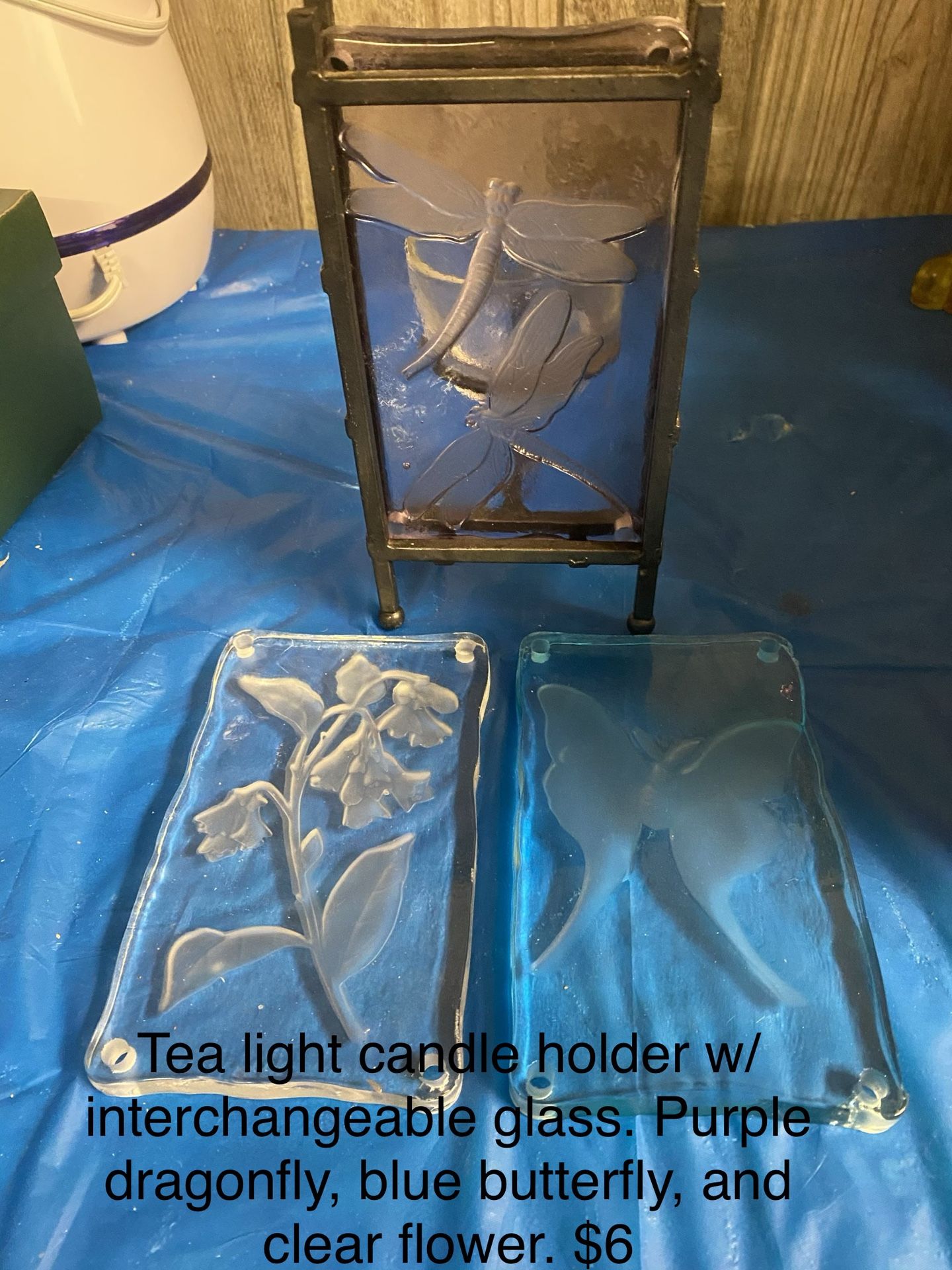 Decorative interchangeable glass candle holder