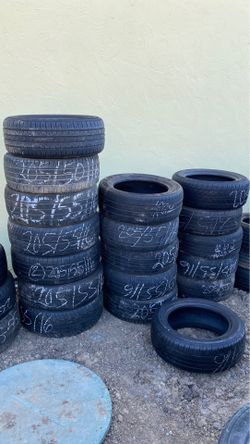 Big inventory of used tires