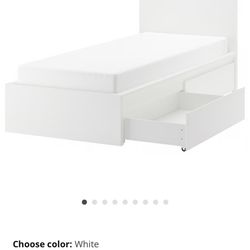 Twin Bed - IKEA dark wood 