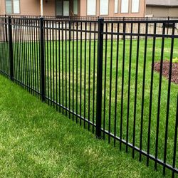 120 Ft Fence Aluminum Black 4ft H