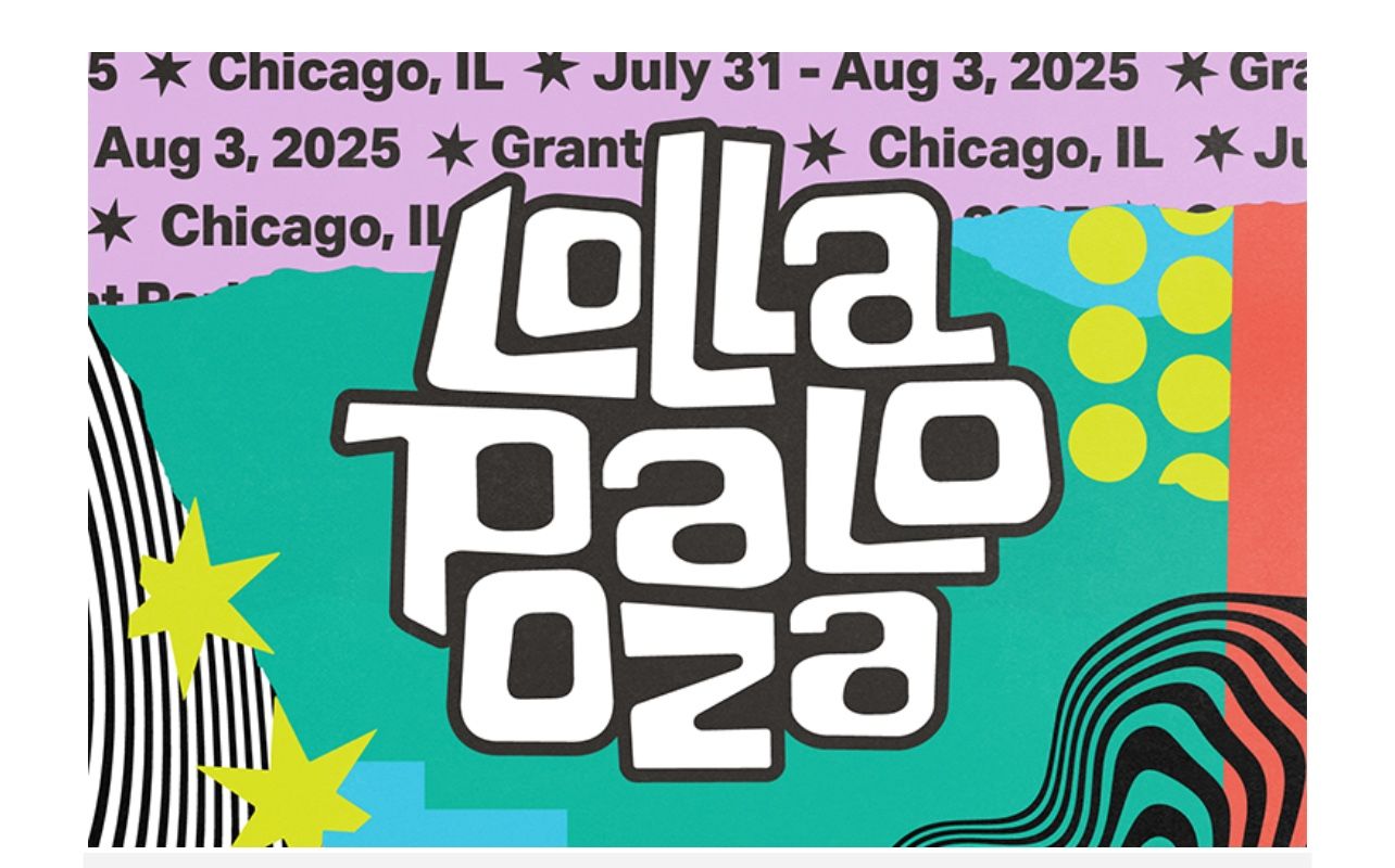 Lolla 2 Day Pass- Thursday And Saturday