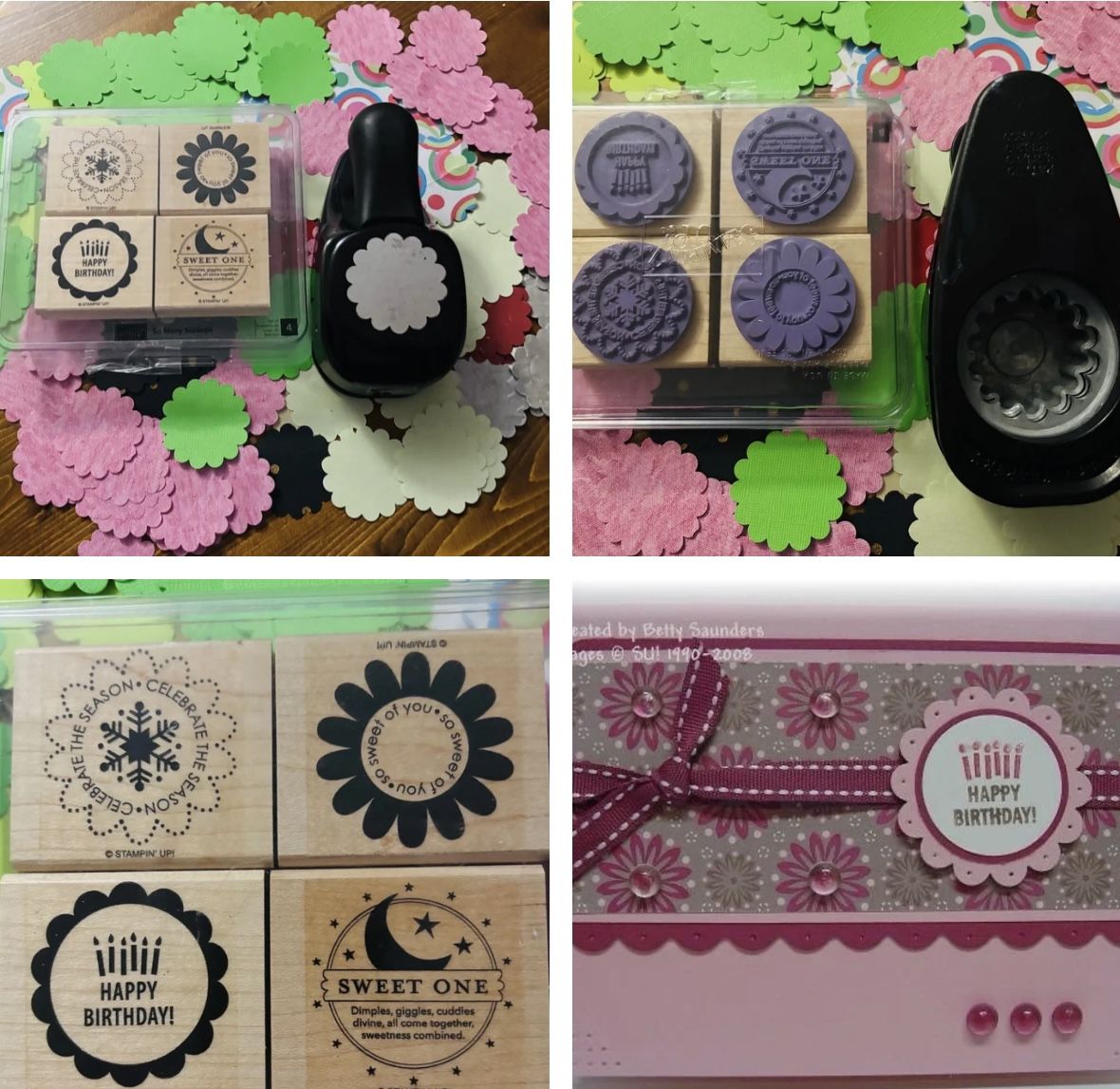 Stampin Up Scallop Punch & So many Scallops coordinating stamps
