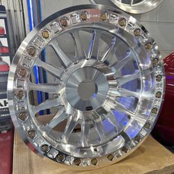 Kmc Beadlock 17x9 + 0 Offset 6x139.7 or 6x135 Machined Silver Chevy / Tacoma / Ford 🔥🔥🔥