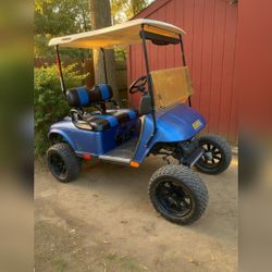 EZ-GO Golf Cart, Blue with Off-Road Tires - Good - Millville, NJ
