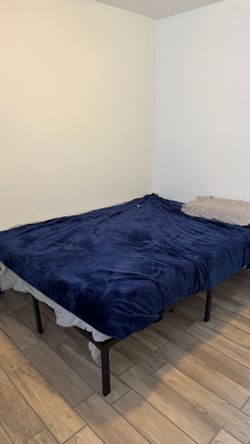Queen memory foam mattress and metal bed frame