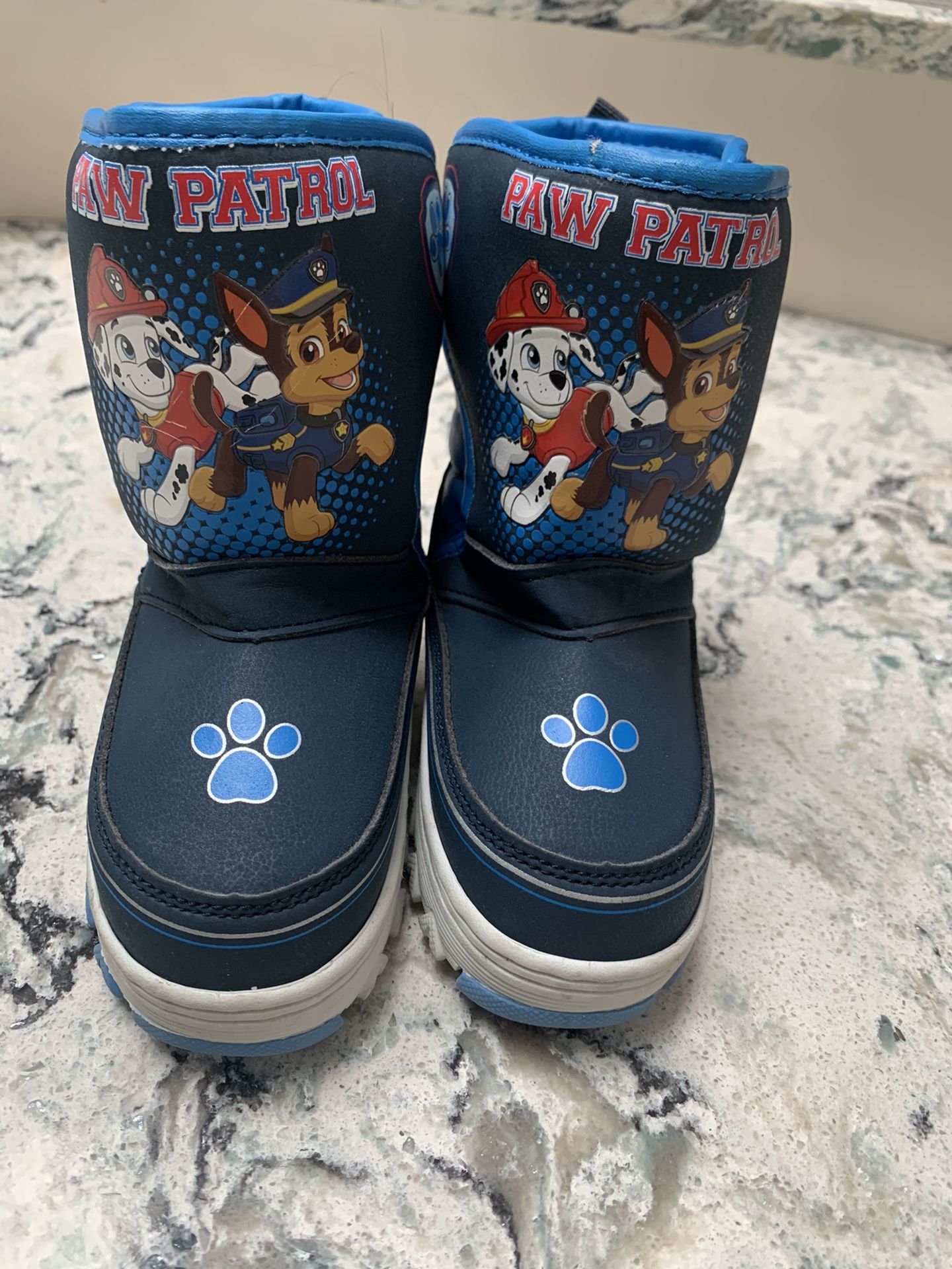 Kids Boys Paw patrol Winter Snow boots size 7 Good used condition