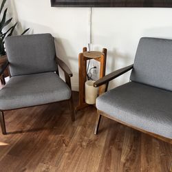 Mid Century Modern Club Chairs 