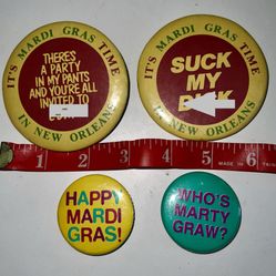 Mardi Gras Buttons From The 90’s