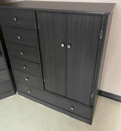 Large Pacoima black wardrobe