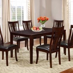 7PC DINING kitchen table with 6 chairs in SET(7IN1) New still in box, payments & delivery available