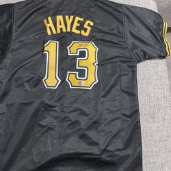 Ke’Bryan Hayes Signed Autograph Custom Jersey - Beckett Coa - Pittsburgh Pirates