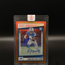 2022 Score Jameson Williams Auto /10 Panini Sealed