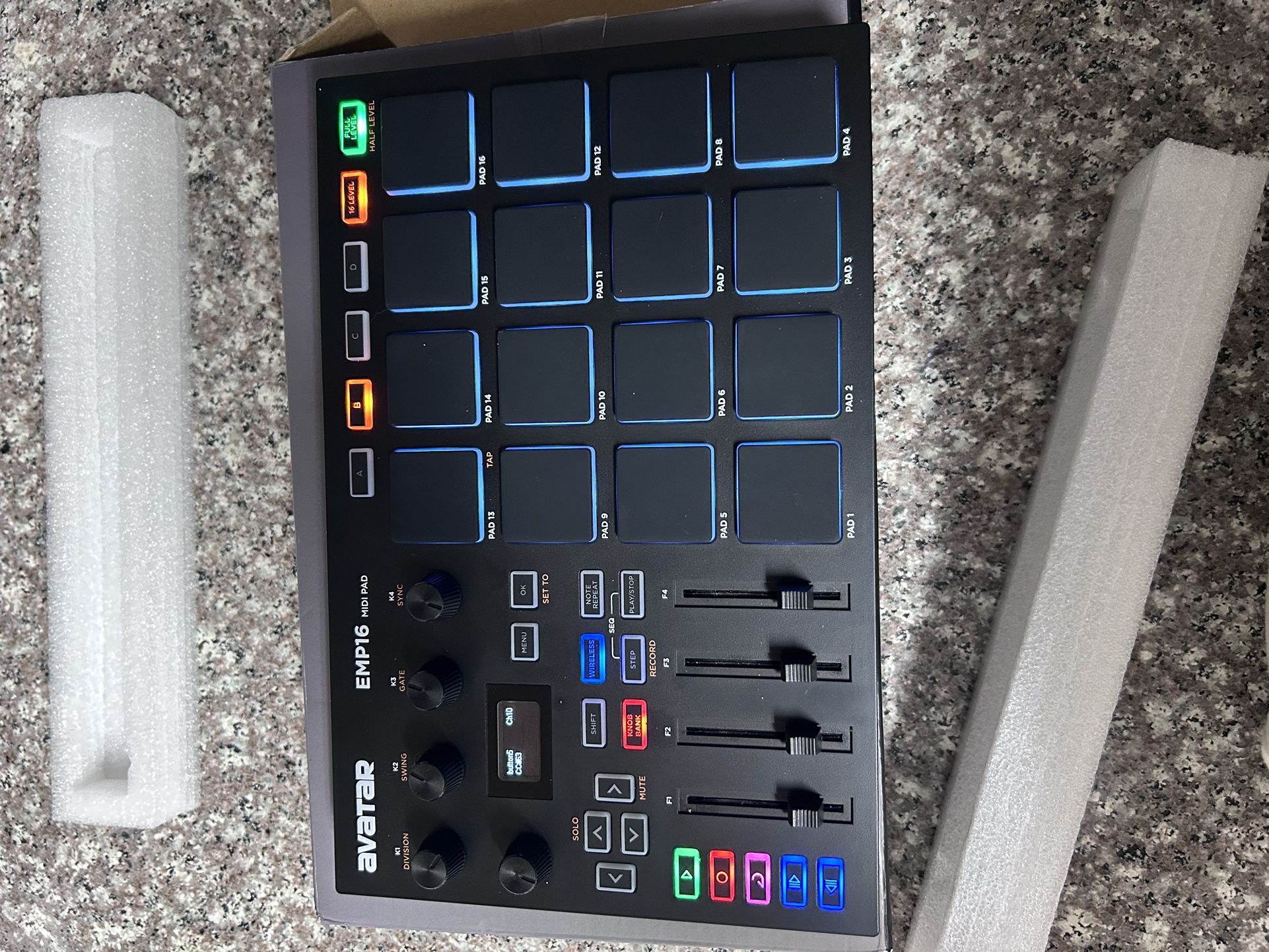avatar emp 16 easy midi pad controller