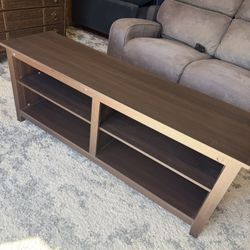 TV stand in good condition. No scratches, with 4 shelves. L58" x D16" x H23" 