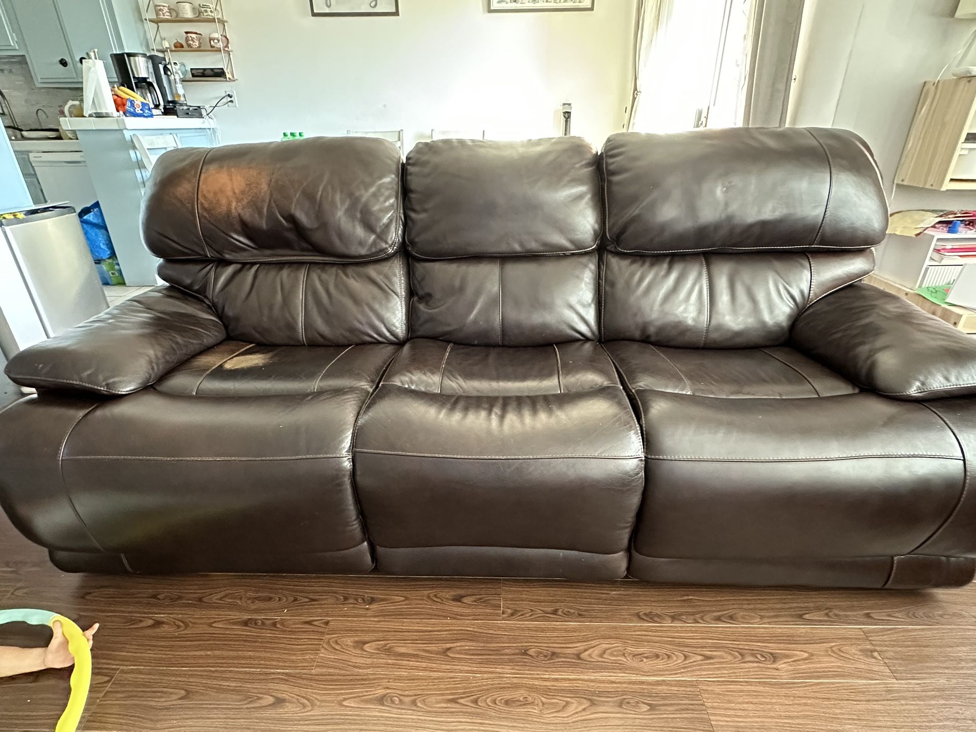 Leather Reclining Couch