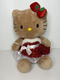 Hello Kitty gingerbread build a bear with sequin dress and silk bow