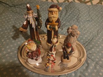 Christmas santa figurine collection (
Set of 7)