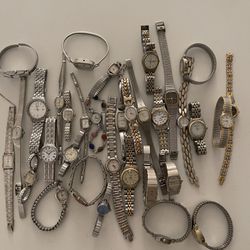 vintage silver and two-tone watches 