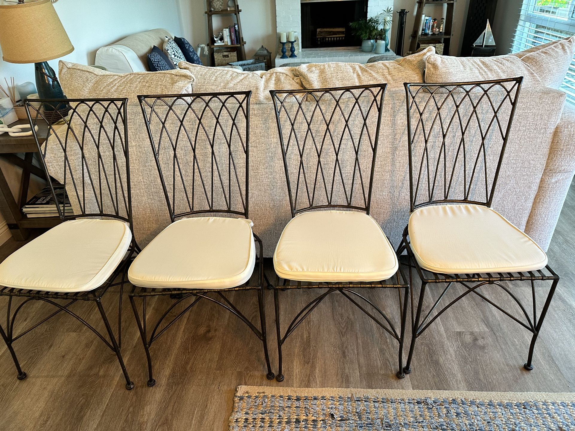 4 Metal Dining Chairs