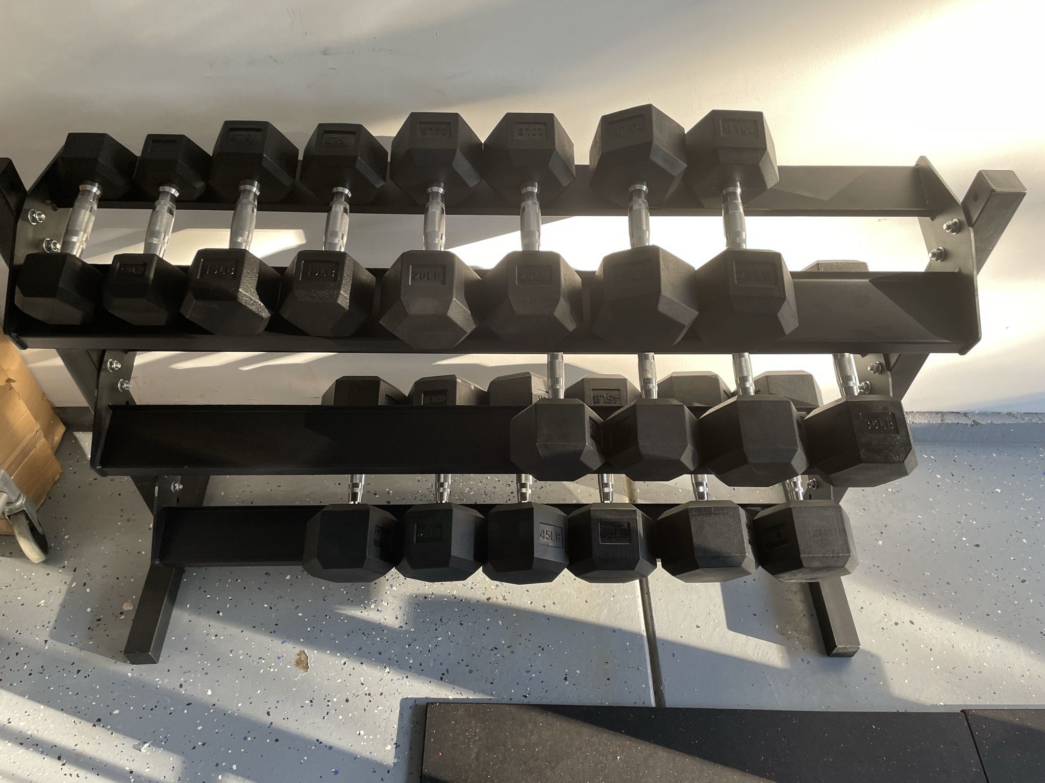 5-50lbs Dumbbells w/Rack