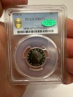 (Read description ) 1898 Liberty Nickel PCGS PR67+ CAC