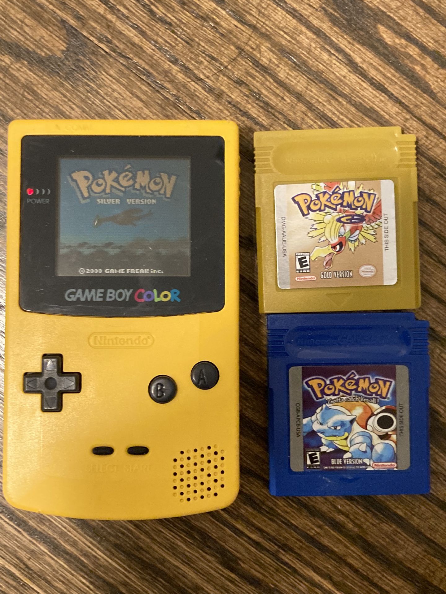 Pokemon Silver Gold Blue GameBoy Yellow Colors Video Game Rpg Version Ps Switch