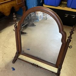Antique Cherry Table Mirror