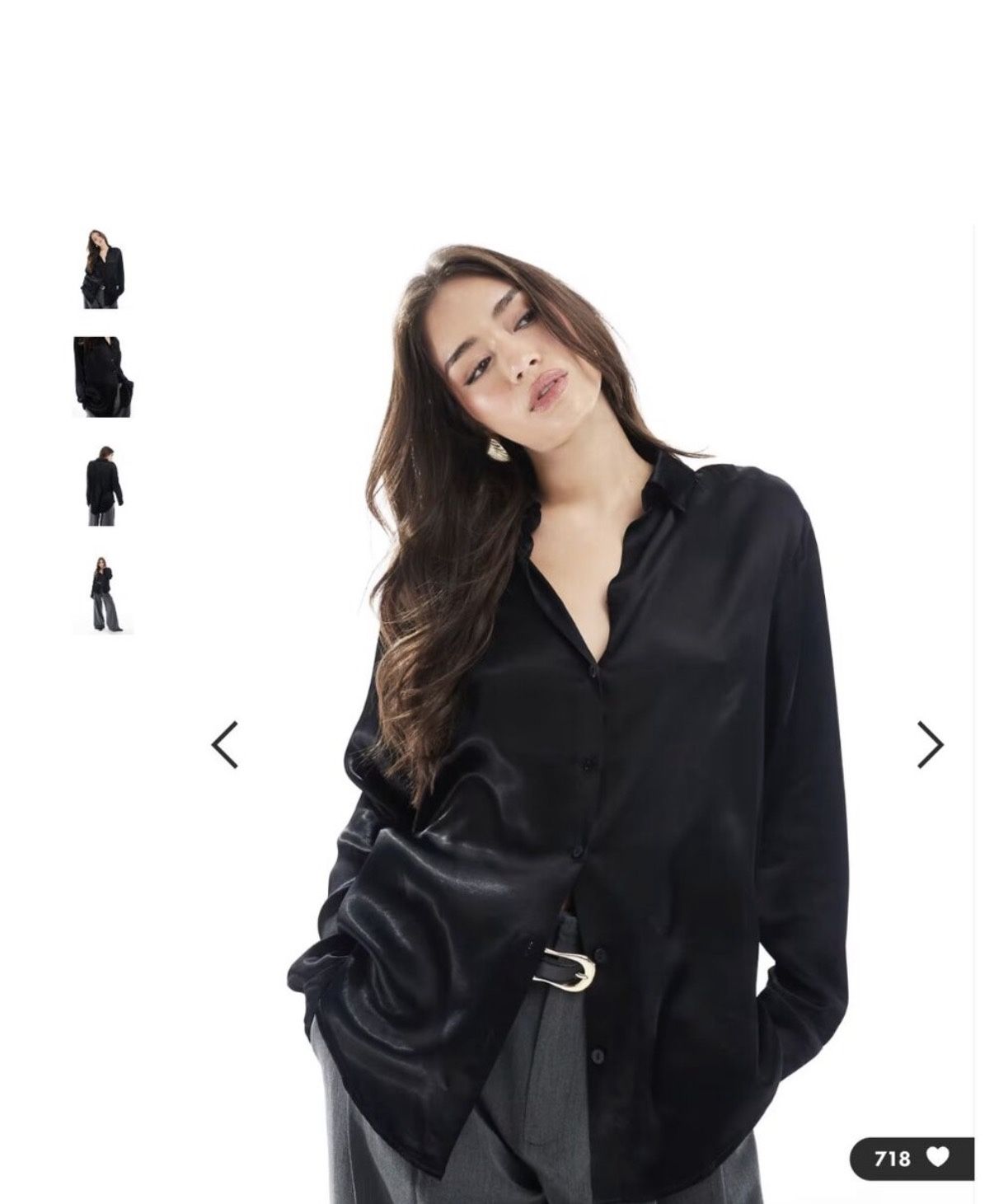 H&M Satin Oversized Blouse , Size S 