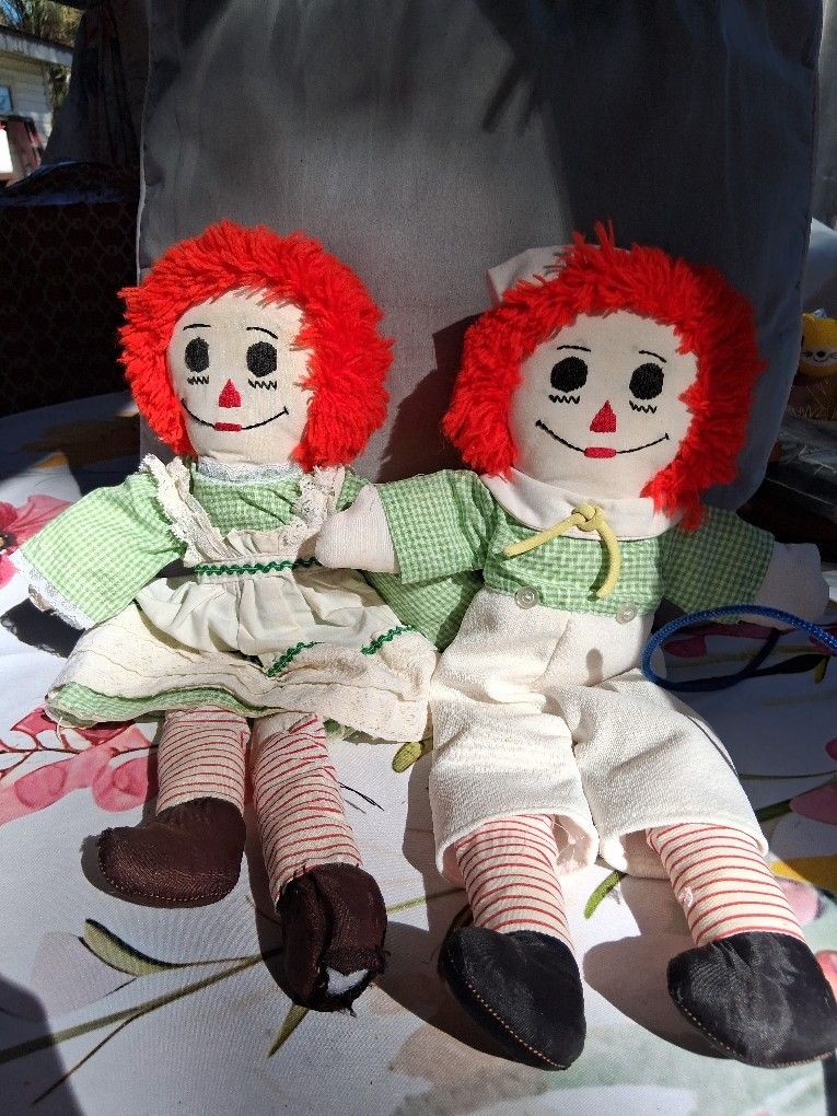 Raggedy Ann And Andy Dolls,homemade 