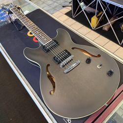 Ibanez AS53 Transparent Black Flat Semi-hollow Electric Guitar NEW!