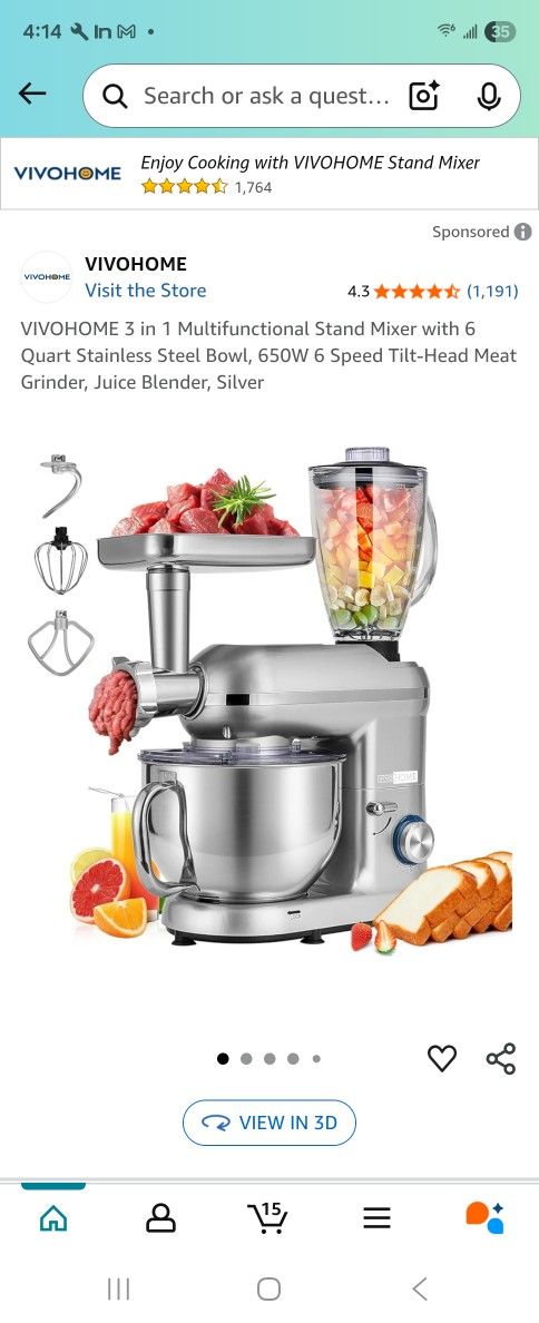 3 In 1 Stand Mixer