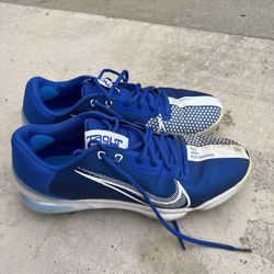 Blue Nike Trout Metal Cleats