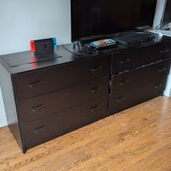 Black 6 Shelf Dresser