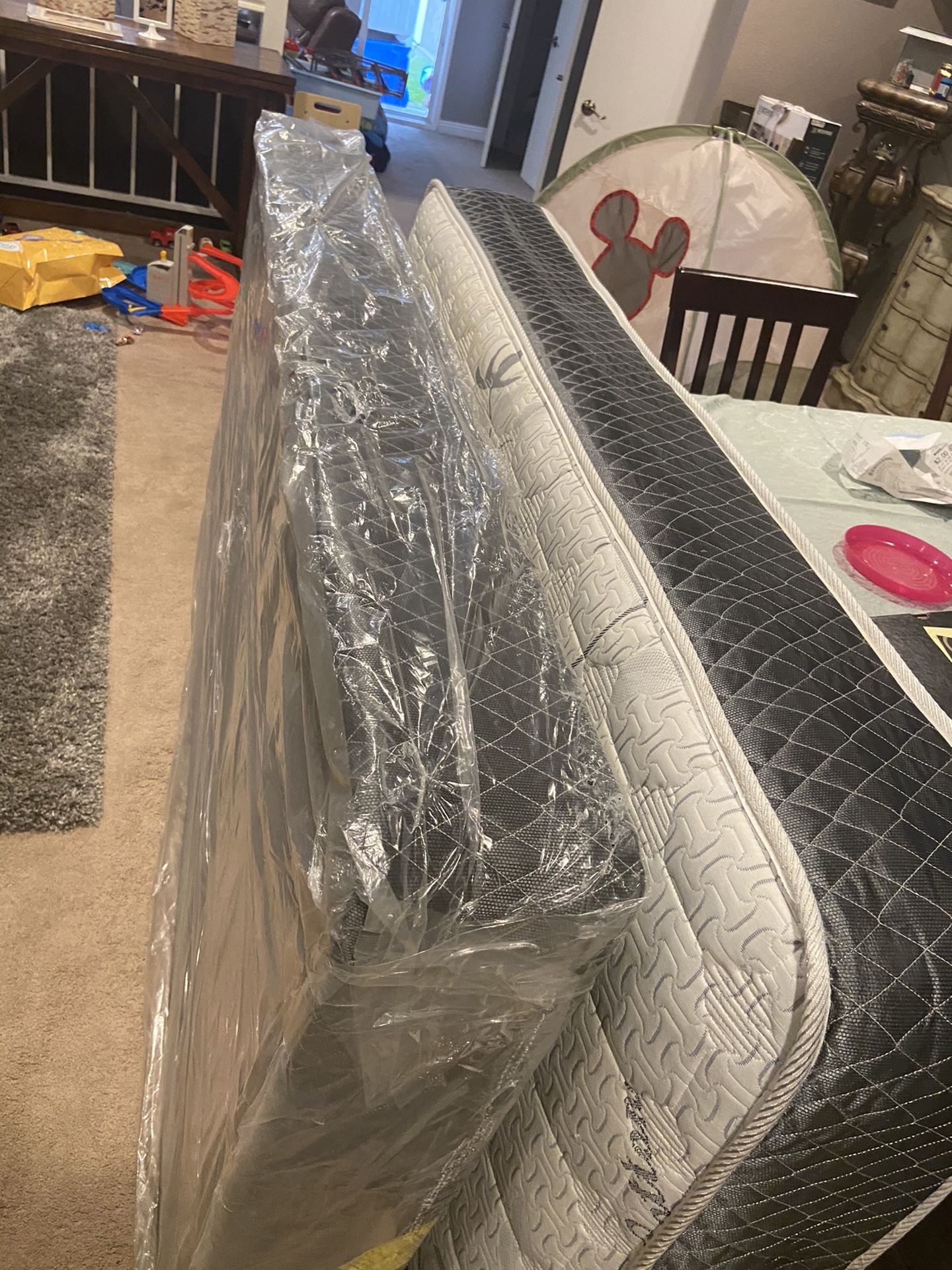 Free twin mattress with box spring I used it for my sons little tikes car frame