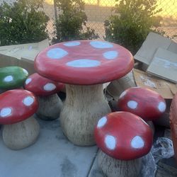 5pc Mushroom Table Set 