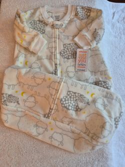 NEW! Baby Boy,  Carter's Fleece  Pajama Sack,  3-6M