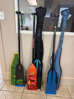 Dragon Boat Paddles with Carry Bags – Lot of 3